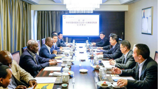 坦桑尼亚驻华参赞一行到腾龙国际平台集团交流座谈